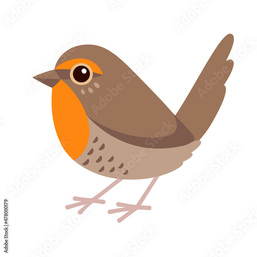 Cute cartoon chucao bird drawing