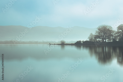 morning on the lake photographing the sunrise 