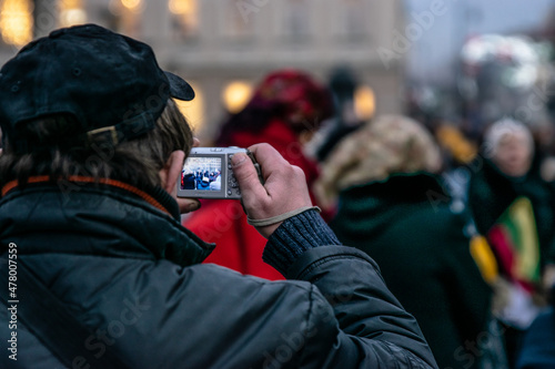 people taking pictures