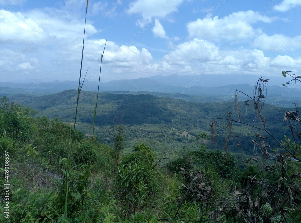 Landscape view from a hill in Sri Lanka