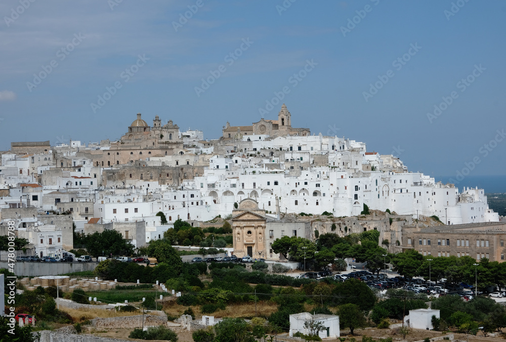 Fototapeta premium Panoramic view of Ostuni, province of Brindisi, region of Apulia, Italy