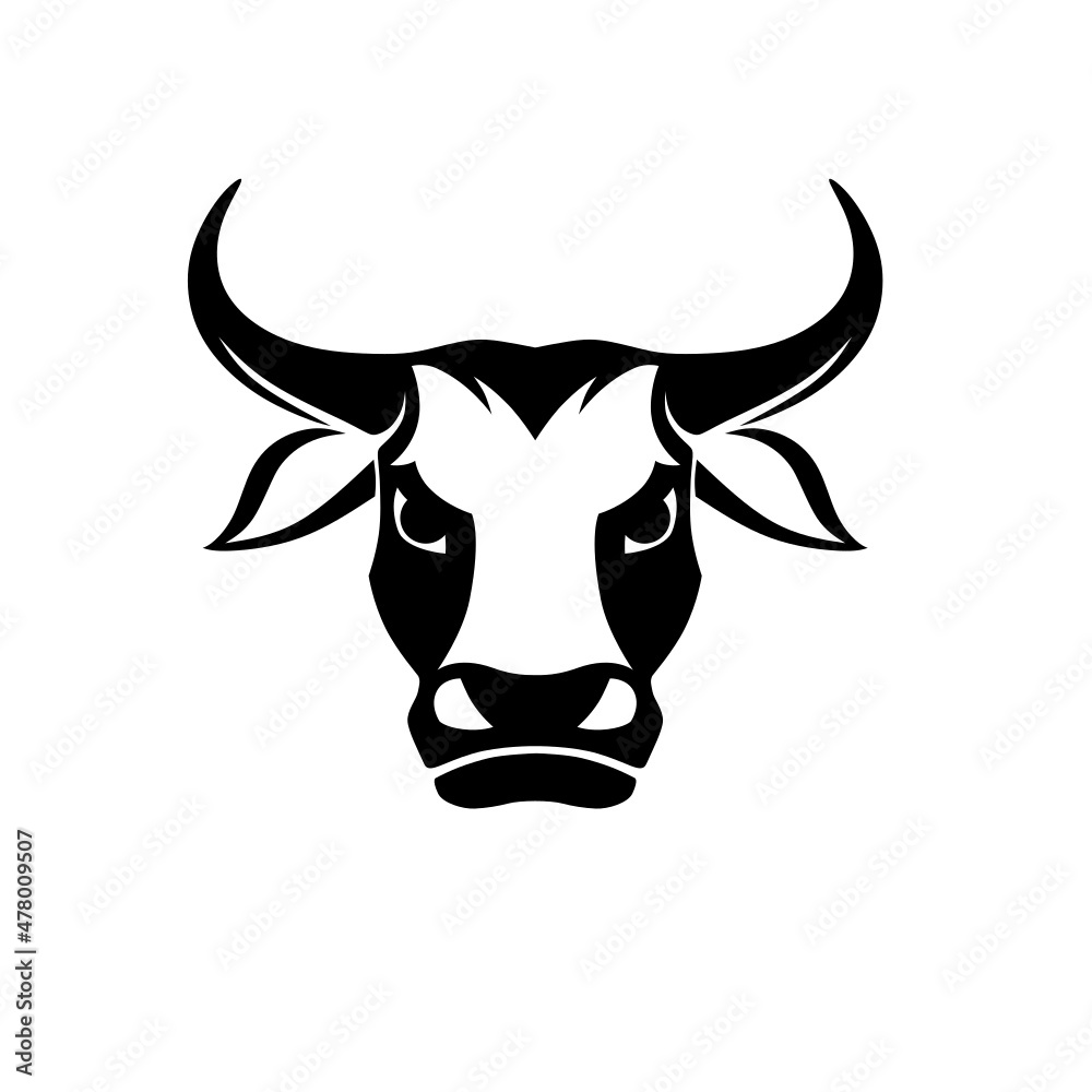Bull. head. Vector bull's head Bull. head. Vector bull's head