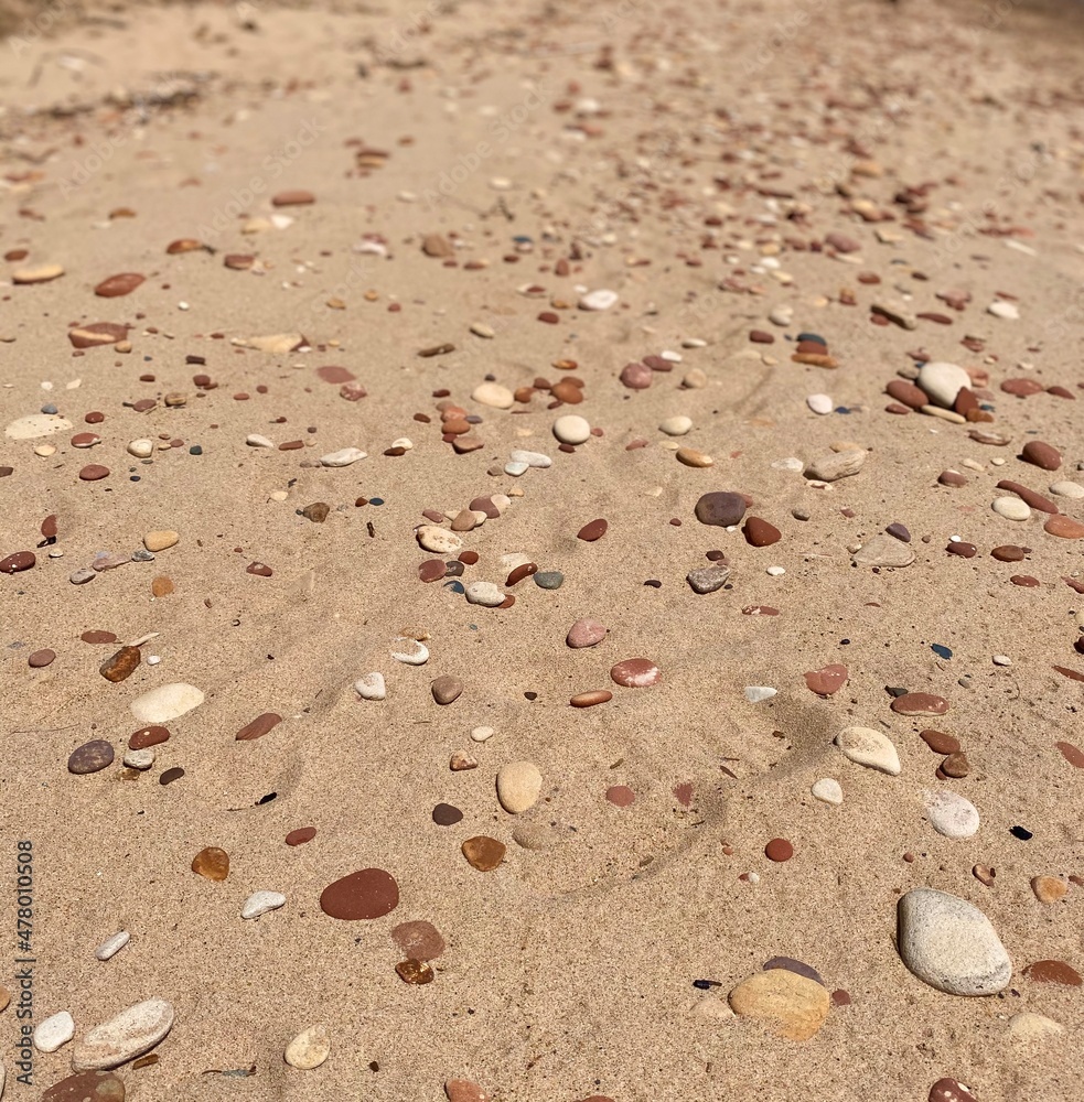 beach with red sandstone rocks beach with red sandstone rocks