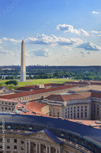 aerial view of Washington DC, united states