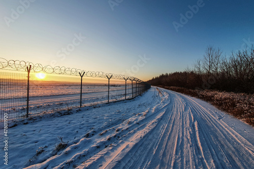 Border winter road