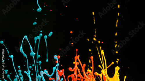 Freeze motion shot of color...