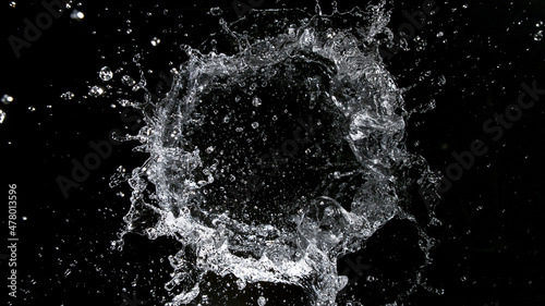 Water vortex isolated on bl...