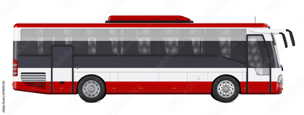 Bus travel in Thailand, Thai bus tours, concept. 3D rendering
