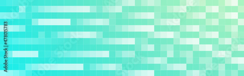 Abstract green lines mosaic banner background. Vector illustration.