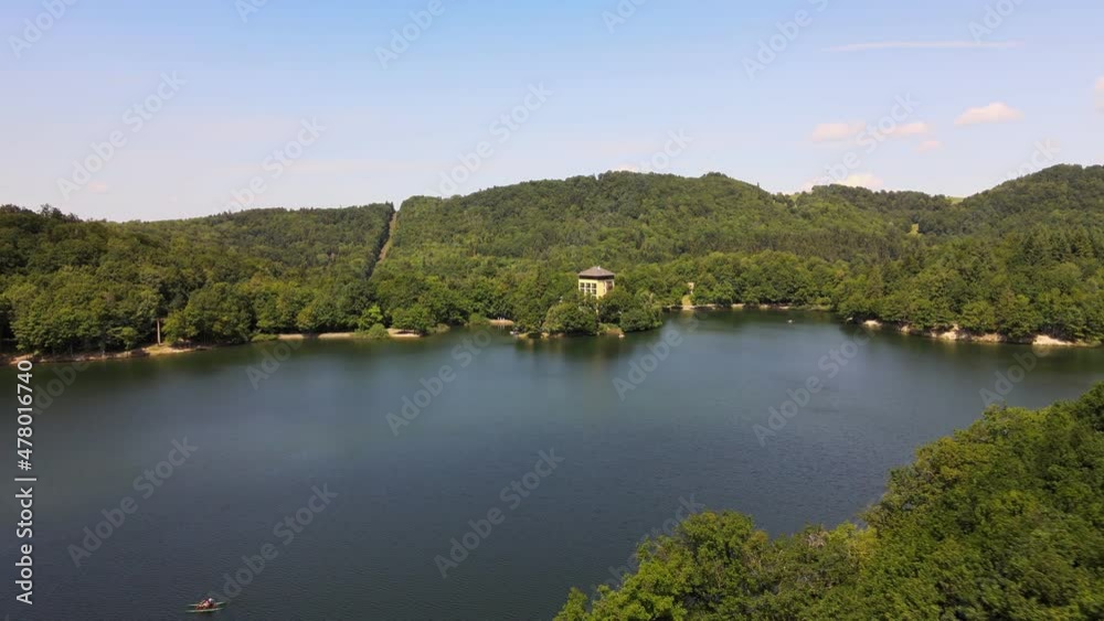Aerial view of Lake Pocuvadlo in the locality of Banska Stiavnica in Slovakia Aerial view of Lake Pocuvadlo in the locality of Banska Stiavnica in Slovakia