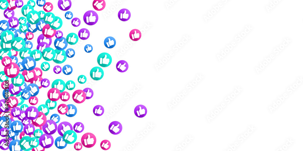 Thumbs up isolated vector like social media sign symbols.