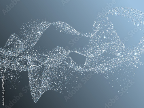 Silver glitter stars shimmer vector holiday background