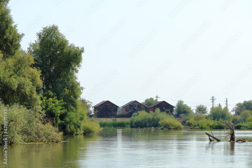 Obraz premium Traditional village in the Danube delta in Romania