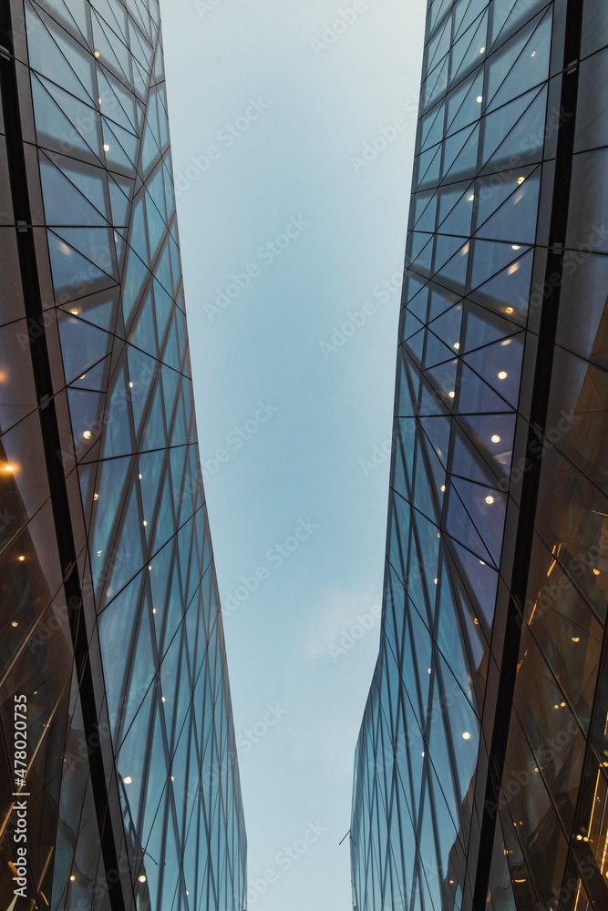 modern skyscraper building in a business district in Europe