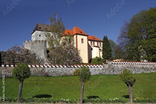 Castle Kamen in South Bohemia. The Kamen is originally a Gothic castle from the 13th century, about 15 km from Pelhrimov, Czech Republic photo