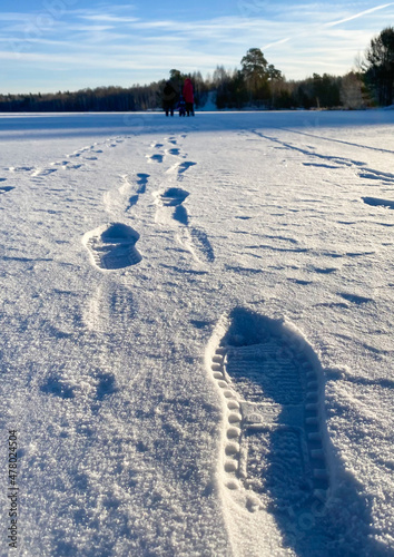 footprint in snow