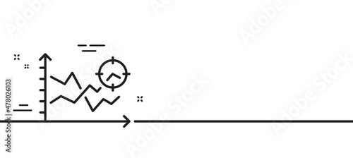 Seo analysis line icon. Web targeting chart sign. Traffic management symbol. Minimal line illustration background. Seo analysis line icon pattern banner. White web template concept. Vector