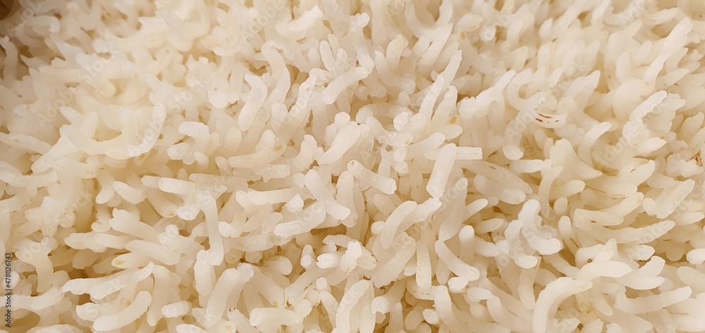 Cooked basmati rice. Delicious white rice. Rice background. Cooked basmati rice. Delicious white rice. Rice background.