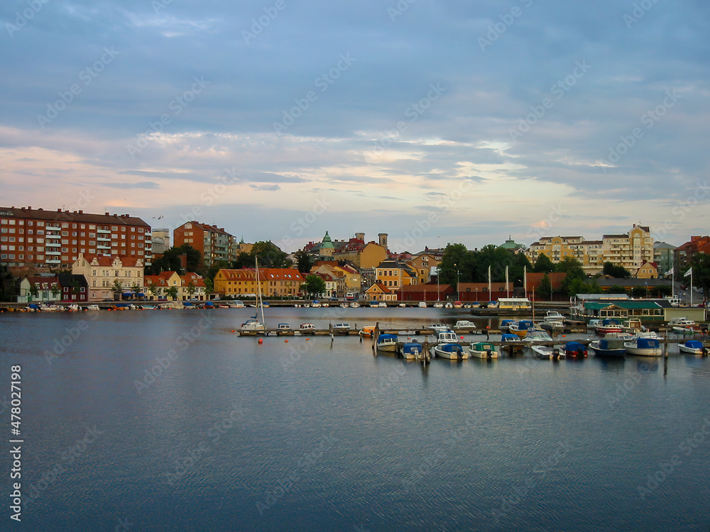 The waterfront of the town of Karlskrona in Sweden