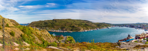 Panoramic view of the inlet to the St. Johns port, NFL, Canada