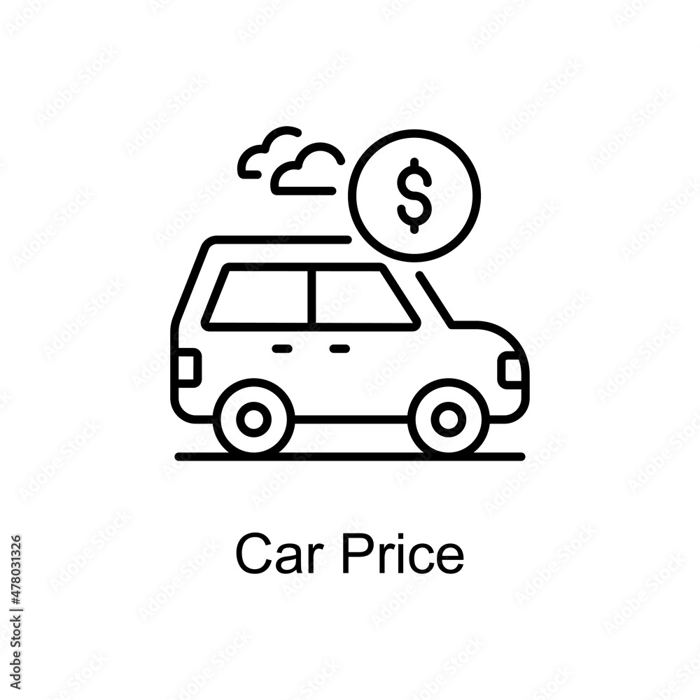 Car Price Vector line icons for your digital or print projects. Car Price Vector line icons for your digital or print projects.