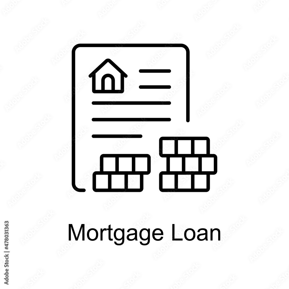 Mortgage Loan Vector line icons for your digital or print projects. Mortgage Loan Vector line icons for your digital or print projects.