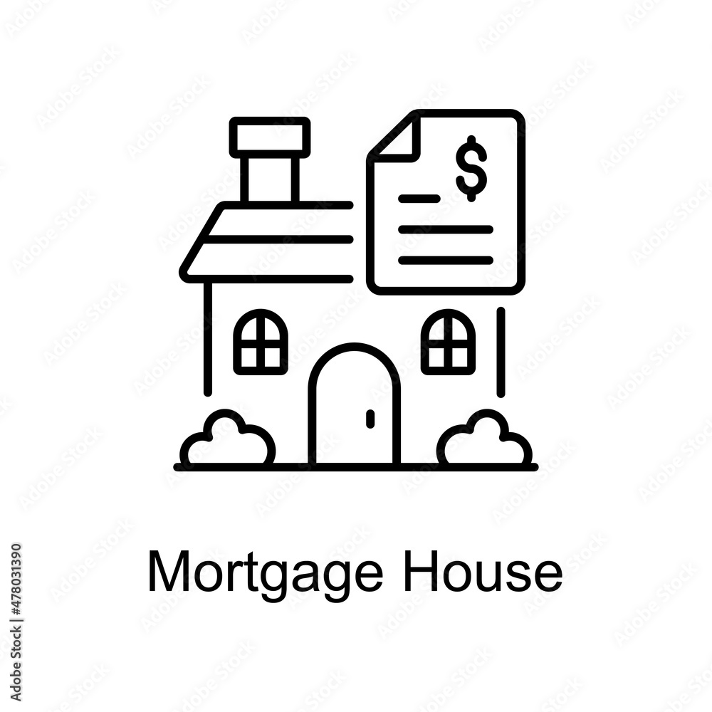 Mortgage House Vector line icons for your digital or print projects.