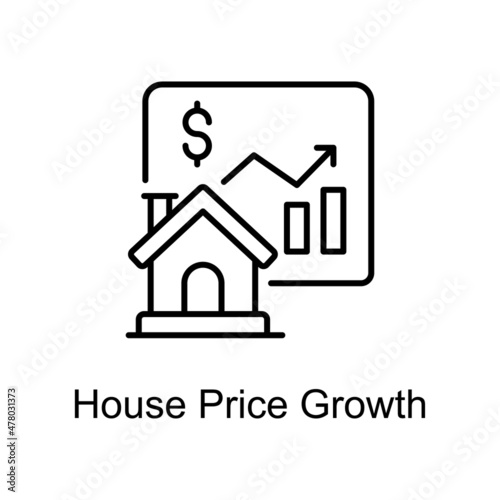 House Price Growth Vector line icons for your digital or print projects.