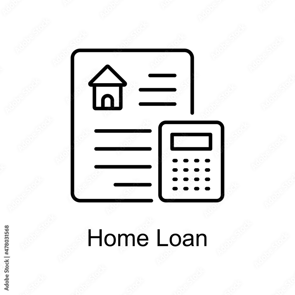 Home Loan Vector line icons for your digital or print projects.