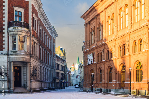 beautiful streets and buildings in New Year's Old Riga15 © Михаил Шорохов