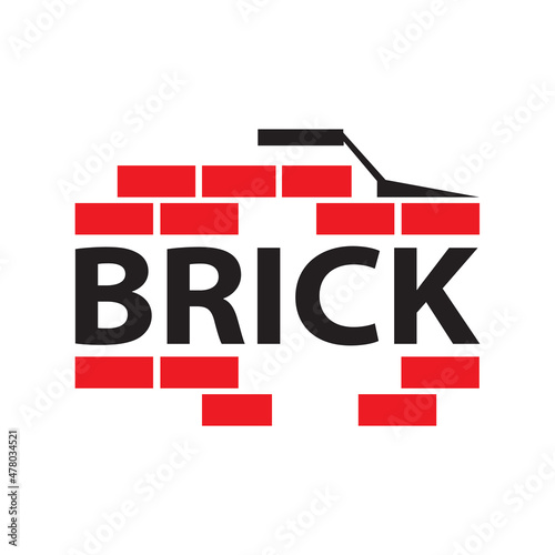 Vector set of logos brick stones, construction