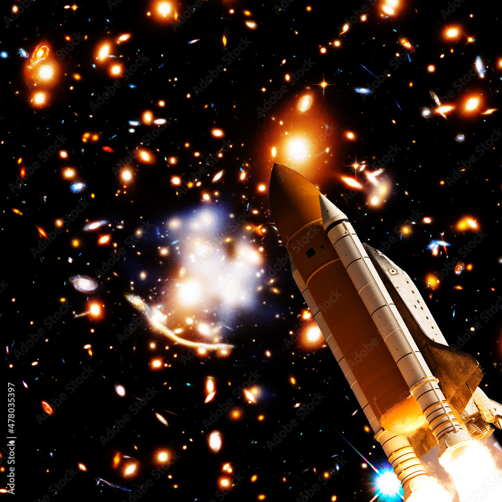 Liftoff of the rocket. The elements of this image furnished by NASA. Liftoff of the rocket. The elements of this image furnished by NASA.