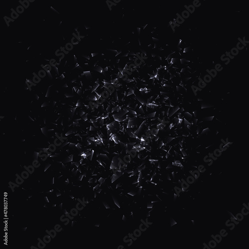 Black explosion. Explosion cloud. Abstract vector illustration