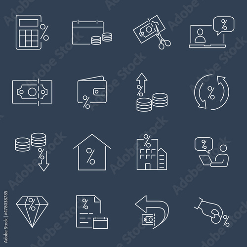 tax icons set . tax pack symbol vector elements for infographic web