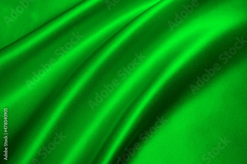 シルクのドレープ 緑色