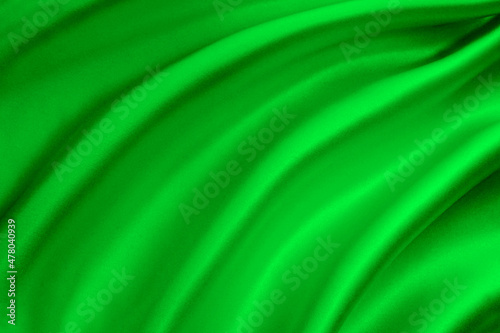 シルクのドレープ 緑色