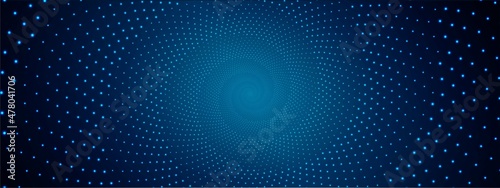 Abstract  background of dots. Vector design of circles in a spiral, hypnosis. The pattern of a cosmic funnel, a maze. Glowing neon stars. Poster for social networks, medicine, websites, business photo