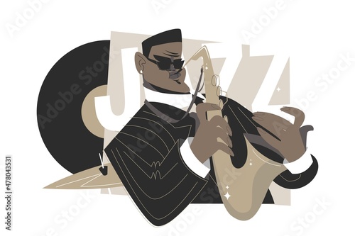 Jazz saxophone man player