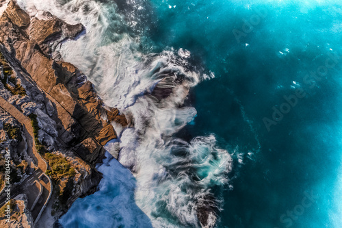 Long Exposure Drone Photo of Bondi Beach Sydney Australia