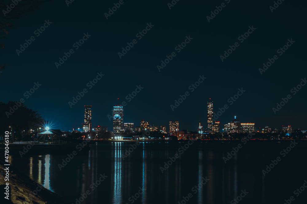 Boston night skyline