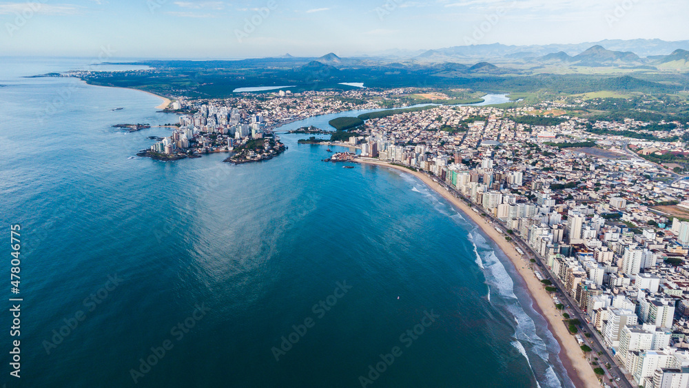 Vista aérea Praia do Morro - Guarapari, ES