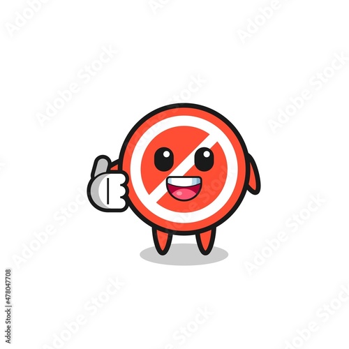 stop sign mascot doing thumbs up gesture