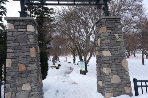 Snowy day in the aprk photo