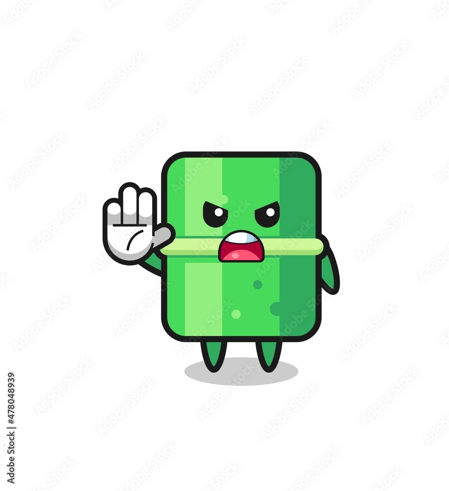 bamboo character doing stop gesture bamboo character doing stop gesture