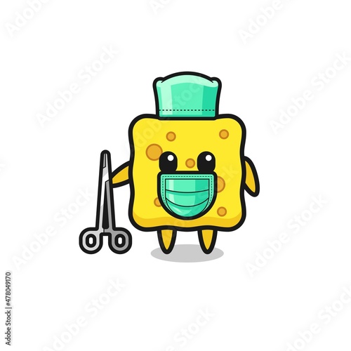 surgeon sponge mascot character