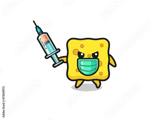 illustration of the sponge to fight the virus