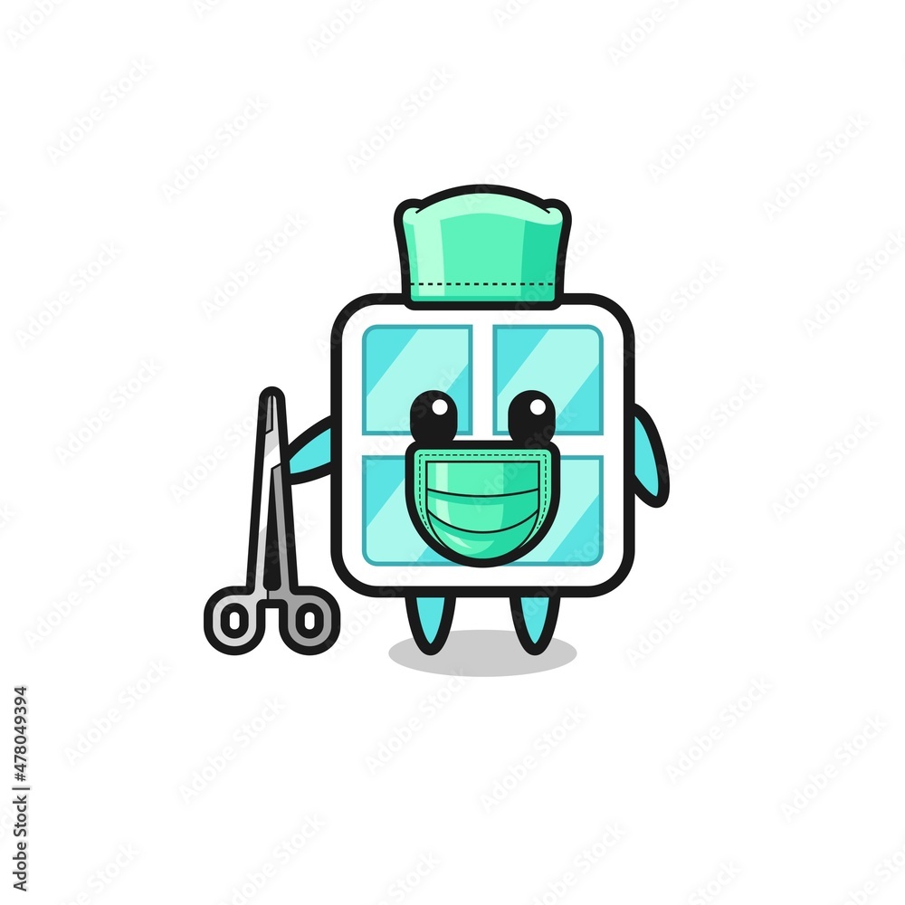 surgeon window mascot character surgeon window mascot character