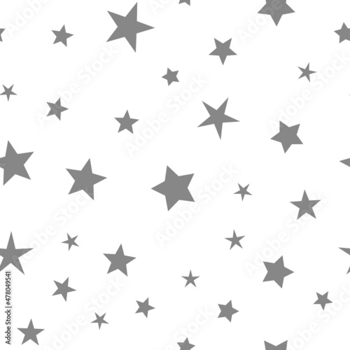 Stars seamless pattern. Star icons texture background. Starry sky and night design.