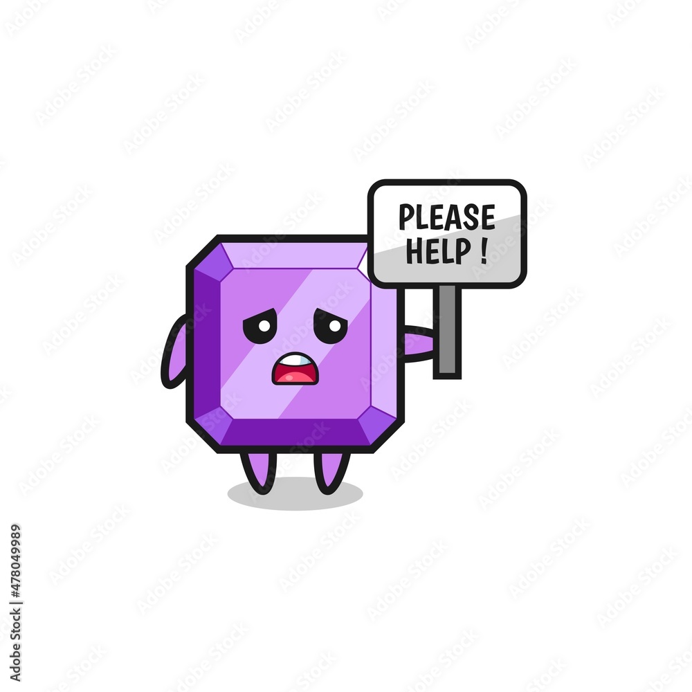 cute purple gemstone hold the please help banner cute purple gemstone hold the please help banner