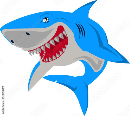 shark cartoon isolated